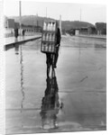 Milkman Riding on Slippery Road by Anonymous