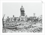 Earthquake and Fire Damaged Building by Anonymous