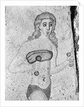 Detail of Young Women Exercising Late Antique Roman Mosaic by Anonymous