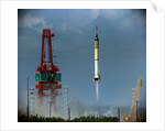 Rocket Blasting into Space by Anonymous
