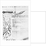 Front Page of Communist Newspaper Pravda by Anonymous