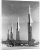 Four Nike Missiles in Vertical Position at Launching Site by Anonymous