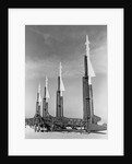 Four Nike Missiles in Vertical Position at Launching Site by Anonymous