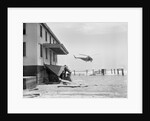 Helicopter Flying Over Storm Ridden Area by Anonymous