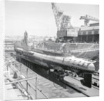 USS Perch Submarine in Dry Dock by Anonymous