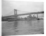 USS Wisconsin Passing Beneath Manhattan Bridge by Anonymous