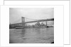 USS Wisconsin Passing Beneath Manhattan Bridge by Anonymous
