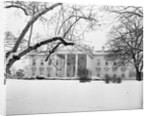 Snow Covering the White House Lawn by Anonymous