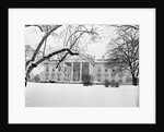 Snow Covering the White House Lawn by Anonymous