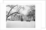 Snow Covering the White House Lawn by Anonymous