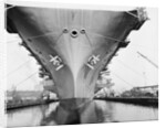 Bow of the USS Saratoga warship by Anonymous