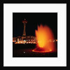 Space Needle and Fountain at Night by Anonymous