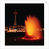 Space Needle and Fountain at Night by Anonymous