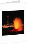 Space Needle and Fountain at Night by Anonymous