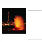 Space Needle and Fountain at Night by Anonymous