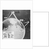 Illustration Showing Earth and Telstar Communication Satellites Sites by Anonymous