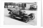 Early Model Car Parked at Station by Anonymous