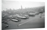 Ships Docking in New York Harbor by Anonymous