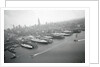 Ships Docking in New York Harbor by Anonymous