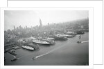 Ships Docking in New York Harbor by Anonymous