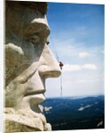 Mount Rushmore Repairman Working on Lincoln's Nose by Anonymous