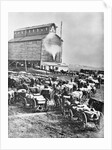 Farmers at Steam Operated Grain Elevator by Anonymous