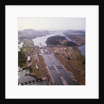Aerial View of Panama Canal's Miraflores Locks by Anonymous