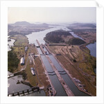 Aerial View of Panama Canal's Miraflores Locks by Anonymous