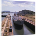 View of Ship at Panama Canal's Miraflores Locks by Anonymous