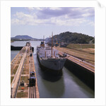 View of Ship at Panama Canal's Miraflores Locks by Anonymous