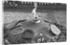 Military Caps Showing Tribute at JFK's Grave by Anonymous