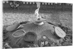 Military Caps Showing Tribute at JFK's Grave by Anonymous