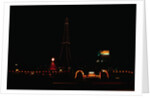 Night View of Tokyo Tower Located in Center of City by Anonymous