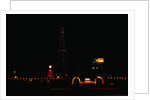 Night View of Tokyo Tower Located in Center of City by Anonymous