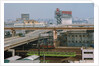 View of Downtown Tokyo with Railroad Yard in Foreground by Anonymous