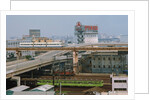 View of Downtown Tokyo with Railroad Yard in Foreground by Anonymous