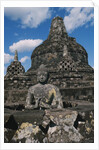 Buddhist Statues on Stupas by Anonymous