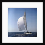 Windblown Sails of Yacht on Open Sea by Anonymous