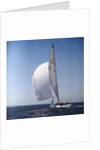 Windblown Sails of Yacht on Open Sea by Anonymous