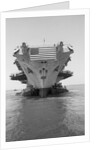 Tugboats Pushing the Aircraft Carrier John F. Kennedy by Corbis