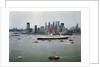 Queen Elizabeth 2 Sailing out of New York Harbor by Anonymous