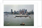 Queen Elizabeth 2 Sailing out of New York Harbor by Anonymous