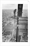 Workman Welding Steel Beams by Anonymous