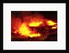 Night View of Boiling Lava from Volcanic Eruption by Anonymous