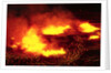 Night View of Boiling Lava from Volcanic Eruption by Anonymous