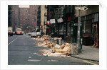 Piles of Garbage Lying on the Street Curb by Anonymous