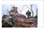 American Marines Advancing up Outer Wall of Citadel by Anonymous