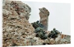 Marines Climbing Ruins by Anonymous