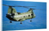 Military Helicopter Flying in Blue Skies by Anonymous