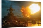 View of USS New Jersey Firing Guns by Anonymous